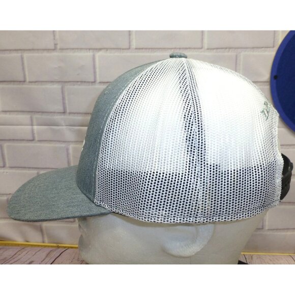Drake Waterfowl Gray & White Trucker Hat With Mesh Back Adjustable Snapback - Picture 5 of 9